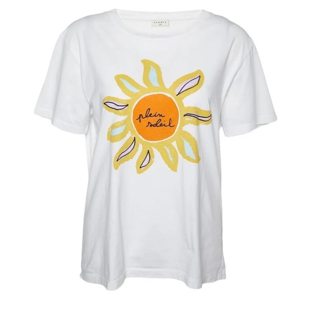 Sandro Plein Soleil white tshirt. Size Sandro 1 (Size Small)